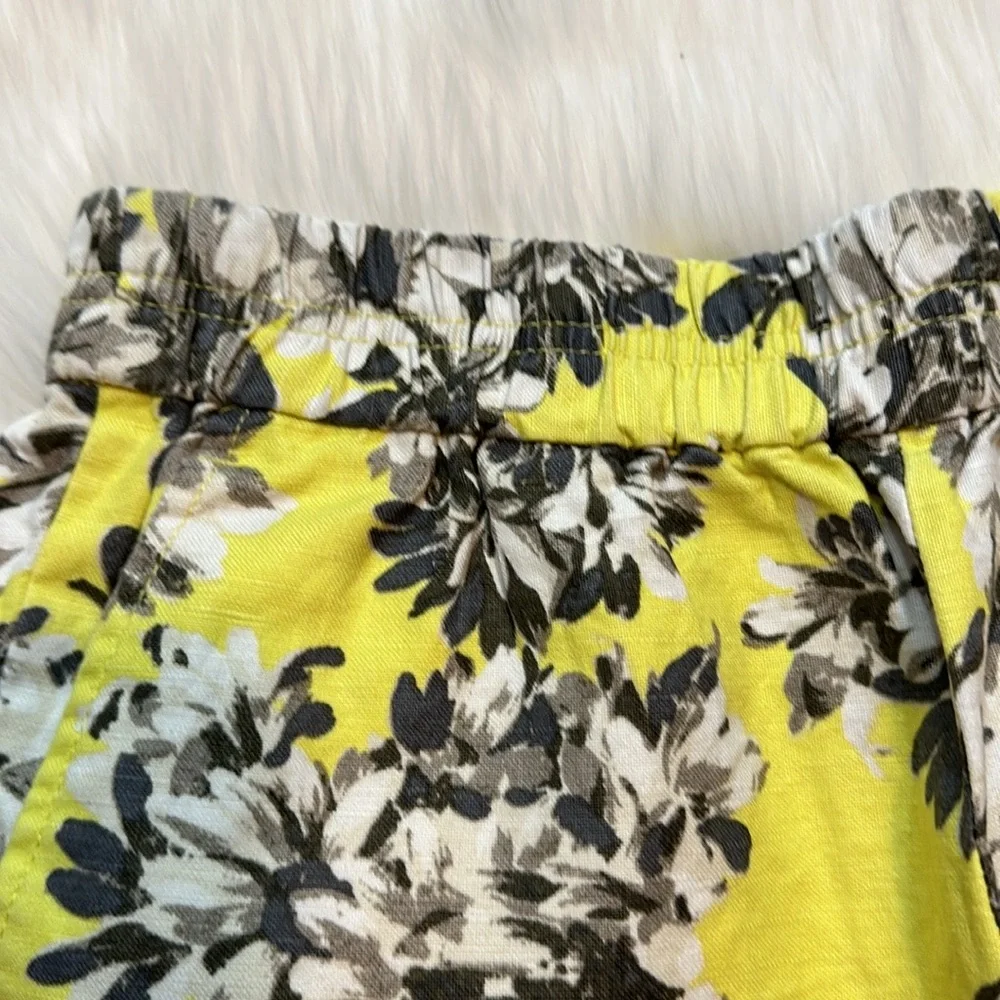 J. Crew Yellow Floral Linen-Blend Boardwalk Shorts - Picture 3 of 5